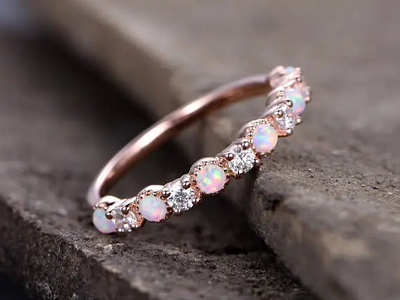 Moonstone CZ Cubic Zirconia Engagement Ring 925 Sterling Silver white Yellow Rose Gold Plated Stacking Wedding Bridal Fashion | Украшения и