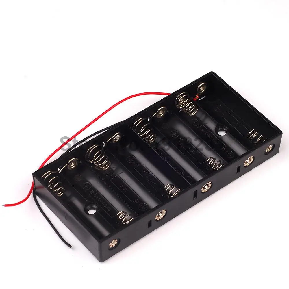 

5pcs/Lot 8*AA 12V Battery Holder Box Case with wire WITHOUT COVER 8xAA 8x1.5V