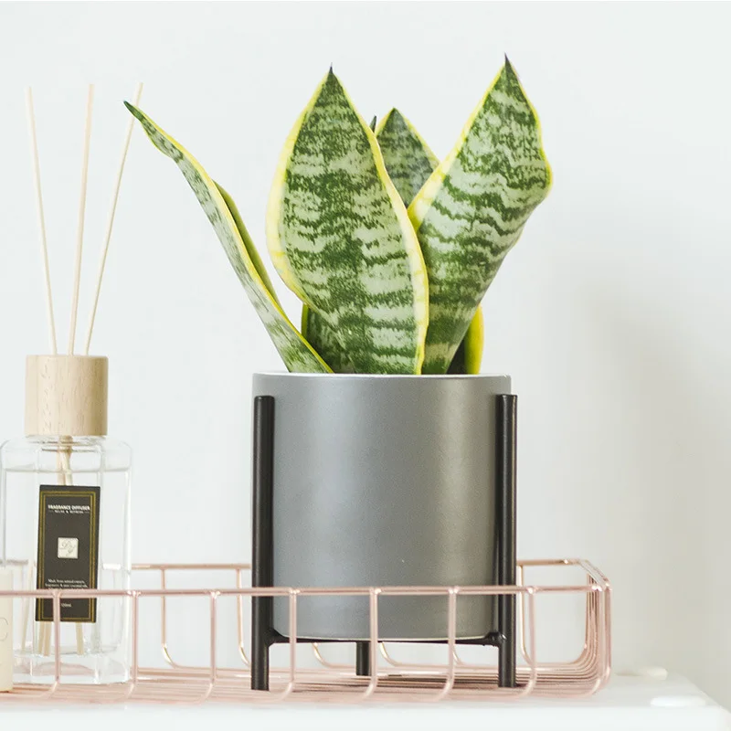 Baffect скандинавский Настольный керамический цветочный горшок с деревянным