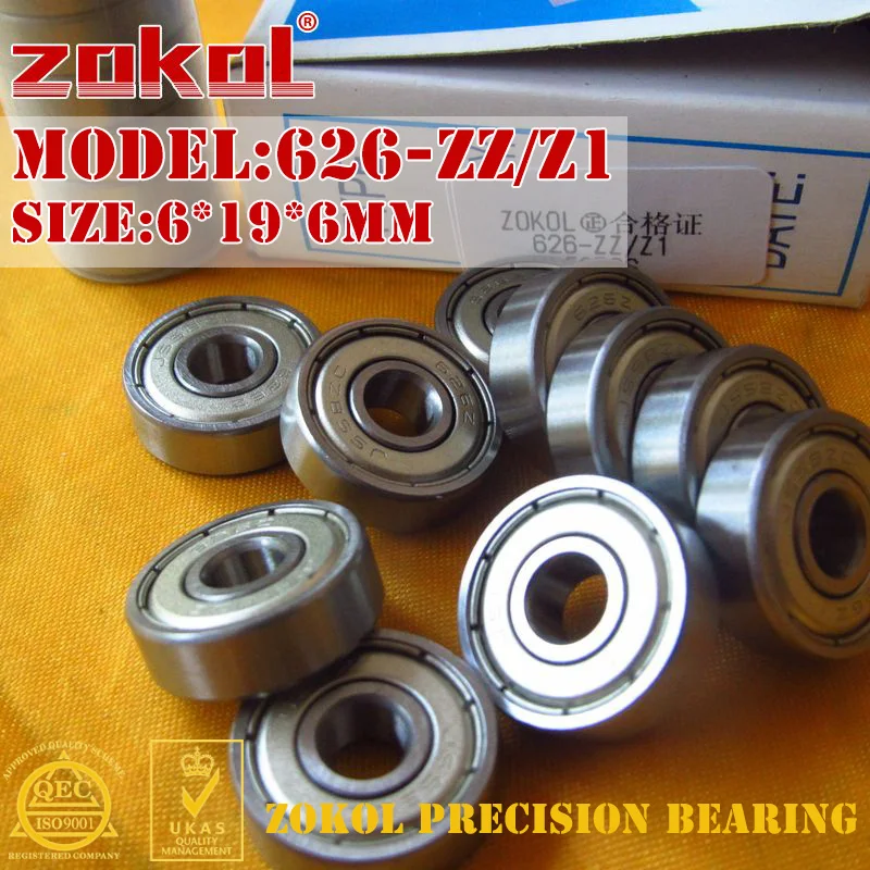ZOKOL 626 RS ZZ Z1 Подшипник 626-2RS 626ZZ P5Z4 миниатюрный глубокий шаровой подшипник 6*19*6 мм