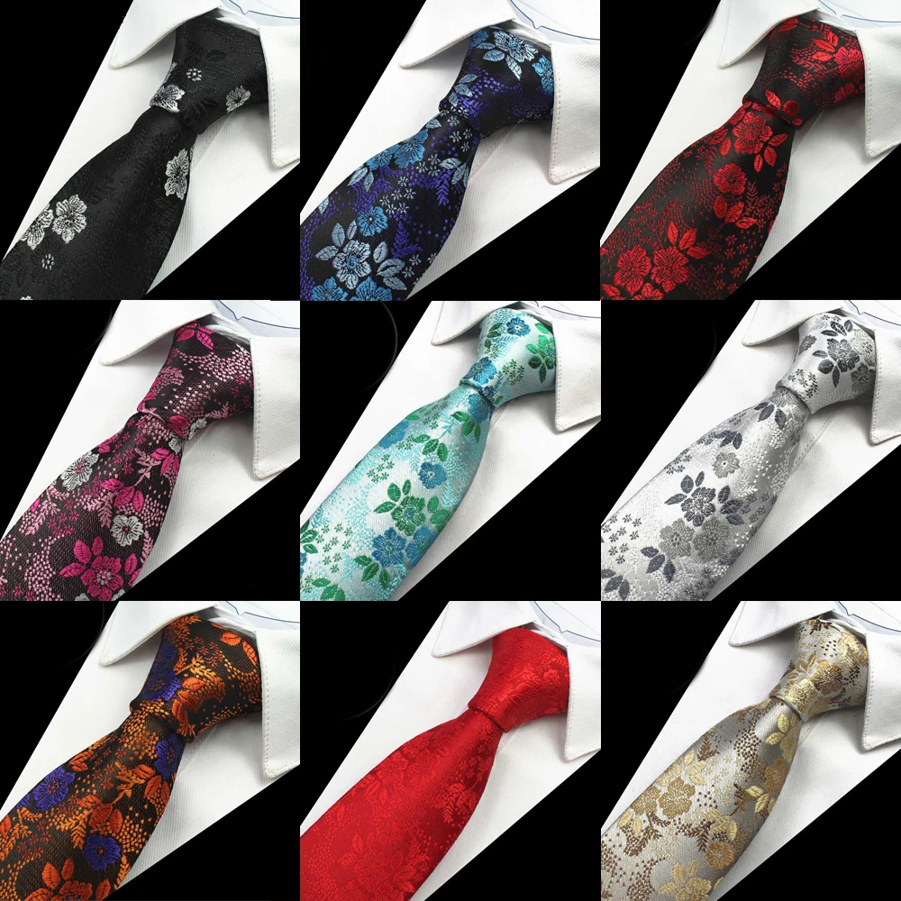 

Neck Tie for Men Wedding Business Christmas Jacquard Gravatas Silk Ties 7cm Fashion Mens Necktie Corbatas Accessory Neckwear