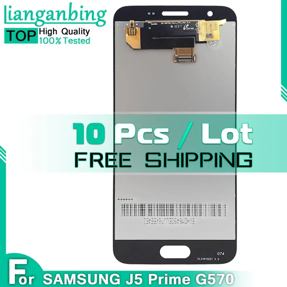 10 шт. ЖК дисплей для Samsung Galaxy J5 Prime G570 G570F On5 2016 G5700 сенсорный экран дигитайзер в