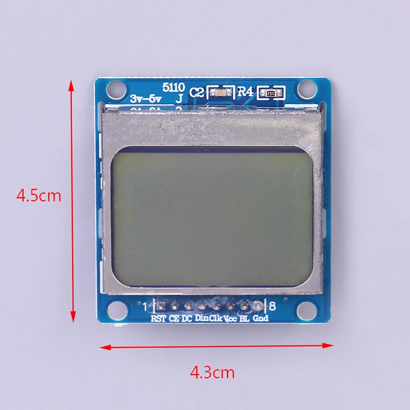 1 шт. 84*48 умная электроника lcd модуль синий устройство подсветки Pcb ЖК дисплей 5110