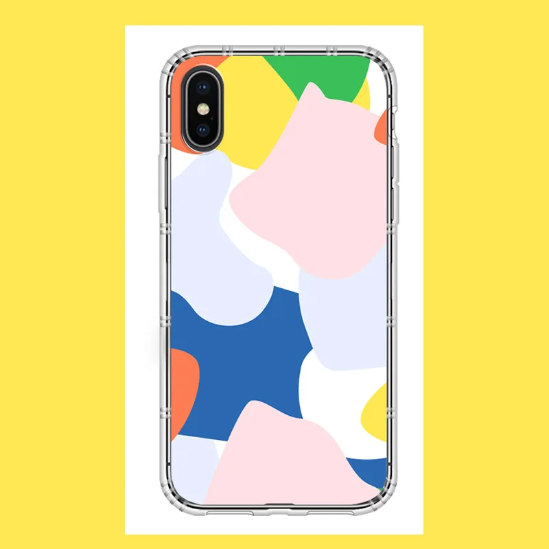 Retro simple abstract art watercolor Phone case for coque iPhone 7 plus 8 6s 6 XS Max soft TPU cover X XR | Мобильные телефоны и