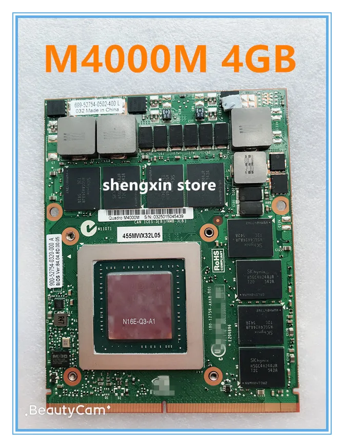 Графический N16E Q3 A1 M4000M M4000 Viedo 4 ГБ DDR5 для HP Zbook17 G3 G4 DELL M7710 M7720|Платы расширения| |