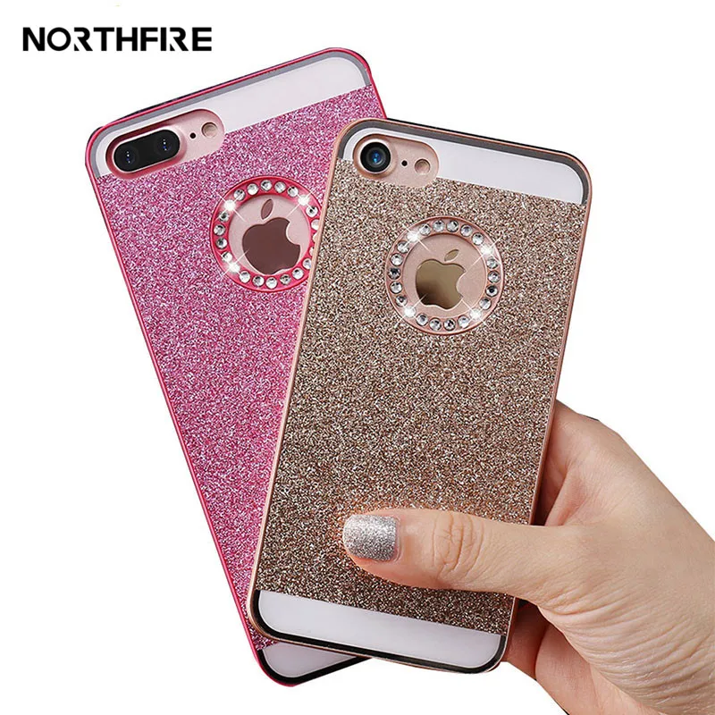NORTHFIRE Блестящий Алмаз задняя крышка чехол для iPhone 6/6s/7/7 Plus Роскошный телефона