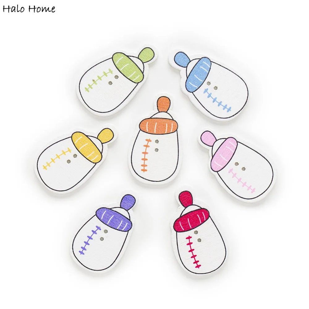 30 шт 2 отверстия, бутылка для шитья, деревянные пуговицы Скрапбукинг Костюмы домашний Декор карты рукоделие своими руками 31x22mm