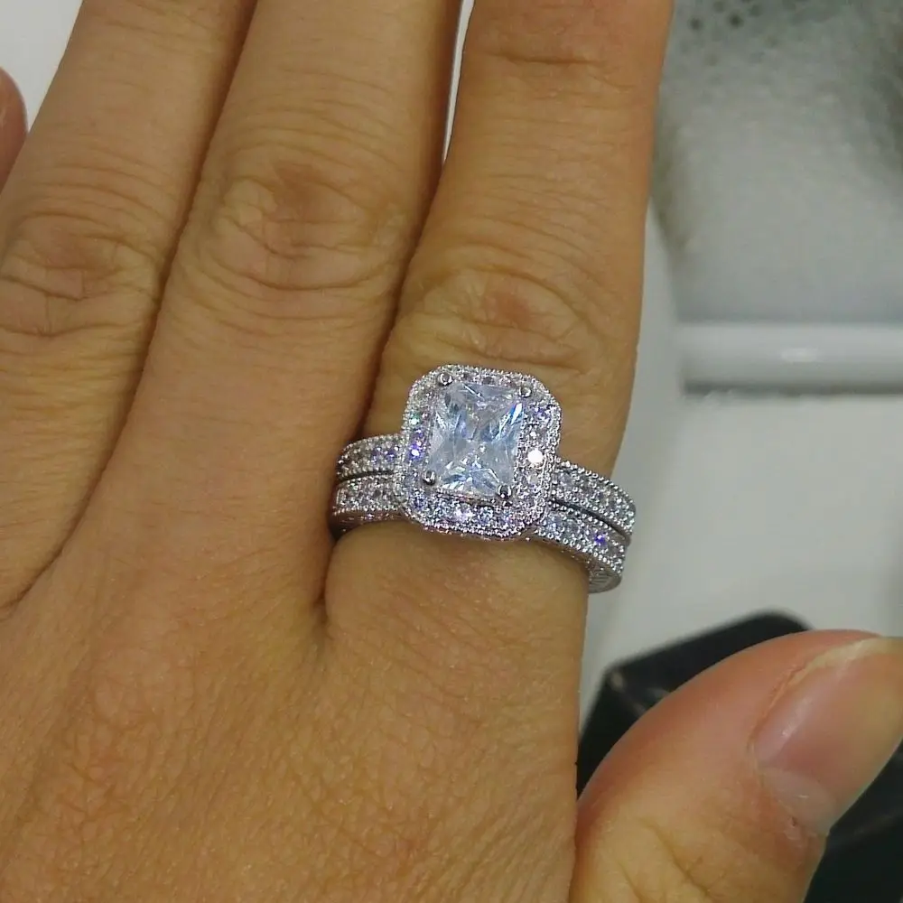Size5-10 Рождество большая акция винтажная ретро принцесса вырез 10kt заполненное