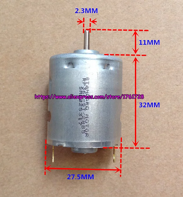 Стандартный мотор RP360-ST 6V 12V Высокая скорость 360 микро двигатель постоянного тока 27,5*32mm щетка углеродная мотор
