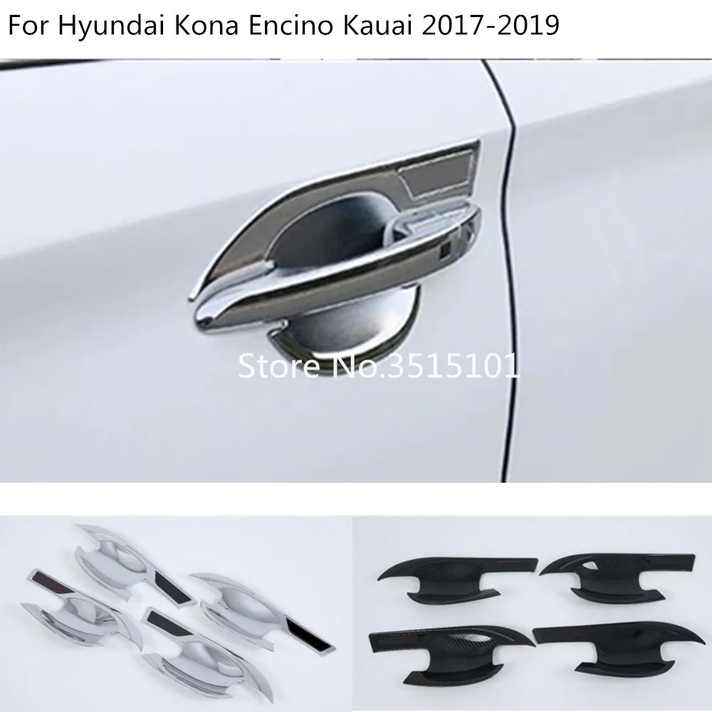 

Car Body Styling Cover Trim Door Bowl Panel Lamp Moulding Stick 4pcs For Hyundai Kona Encino Kauai 2017 2018 2019 2020
