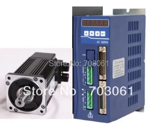 

730w servo motor AC 220V 60hz 80x80mm flange size servo motor kits with drive