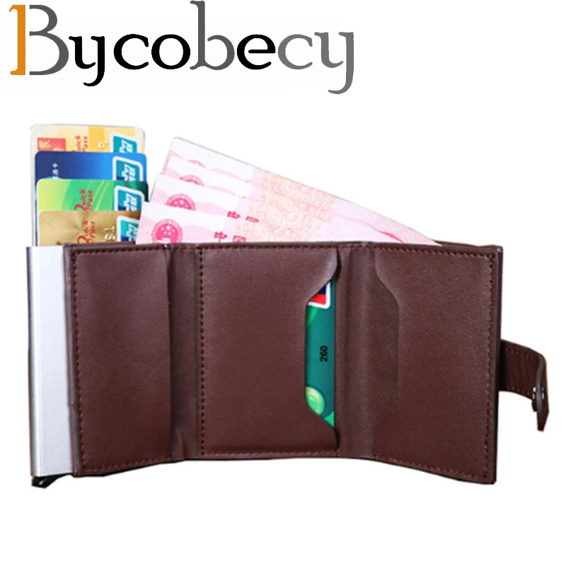 Bycobecy RFID визитница для удостоверения личности Тонкий чехол карт мини-кошелек