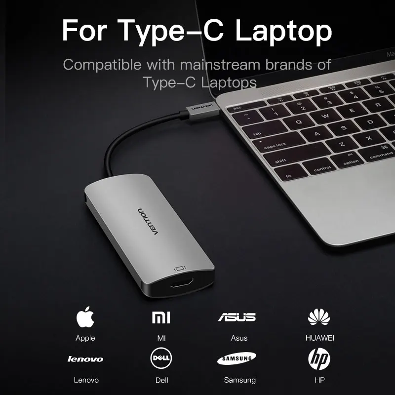 Vention USB C концентратора к HDMI/VGA PD 3 0 Splitter адаптер для MacBook samsung Galaxy S9/S8/S8 + Коврики 10 Тип