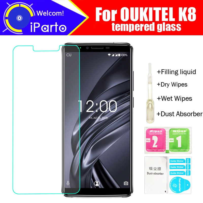 OUKITEL K8 закаленное стекло 100% Оригинал Премиум 9H 2.5D Защитная пленка для экрана