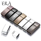 2 предмета в комплекте из нержавеющей стали магнитные застежки на плоской подошве с вырезами, Размер: 12*6 мм на кожаном шнурке штык застежка браслета 