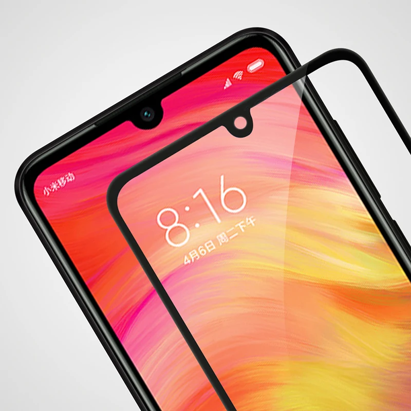 MOFi полное покрытие закаленное стекло для Xiaomi Redmi Note 7 Pro защита экрана Полный Клей