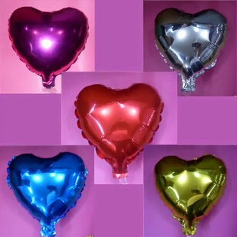 Надувной гигантский 36 дюймовый шар из фольги в форме сердца украшение для