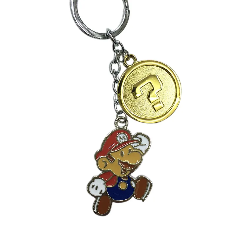 Игра Super Mario Bros Луиджи cos брелок Мода Новинка Забавный 5 кулон цветной металлический Chaveiro Llaveros маленькие подарки