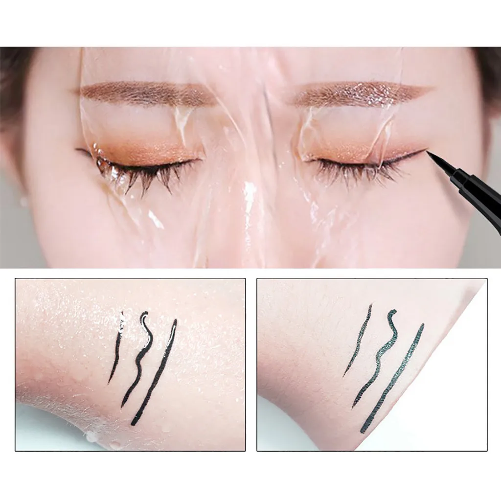 Водостойкий косметический карандаш BeautyMakeup подводка для глаз черная жидкая ручка
