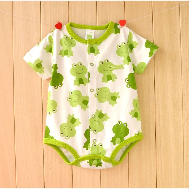 Детский комбинезон с коротким рукавом мультяшным принтом|newborn baby clothing|baby short sleeves