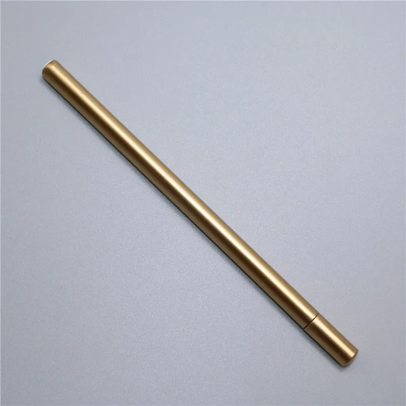 1 pcs gold 1 шт. 0,5 мм Простой стандартный гелиевая ручка треугольник черные чернила для ручки для письма для офиса школьные принадлежности подарок канцелярских принадлежностей, 4 цвета - Цвет: 1 pcs gold