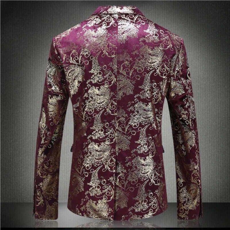 M-5XL Men fashion high quality printingMale New pattern Business affairs Wedding Stage Long sleeve Suit Jackets Slim coat | Мужская