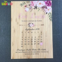 hot sale printing wooden wedding cards customized heart wooden wedding card with scanflower birthday party invitation card