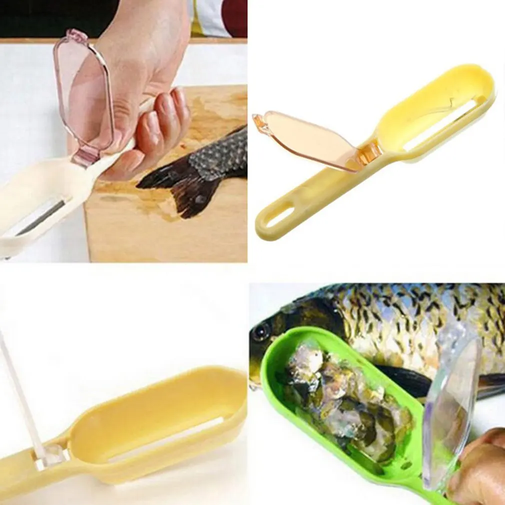 Скребок FHEAL Fish Scale практичный легко царапает весы с крышкой домашние кухонные