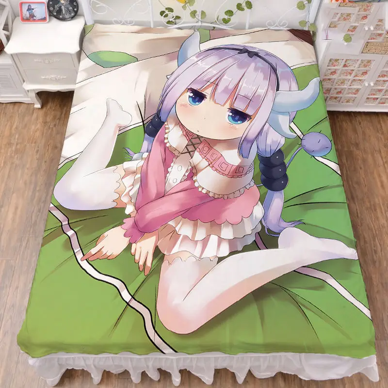 

Симпатичное аниме Kobayashi-san Chi no Maid Dragon Kanna Kamui, простыня, покрывало