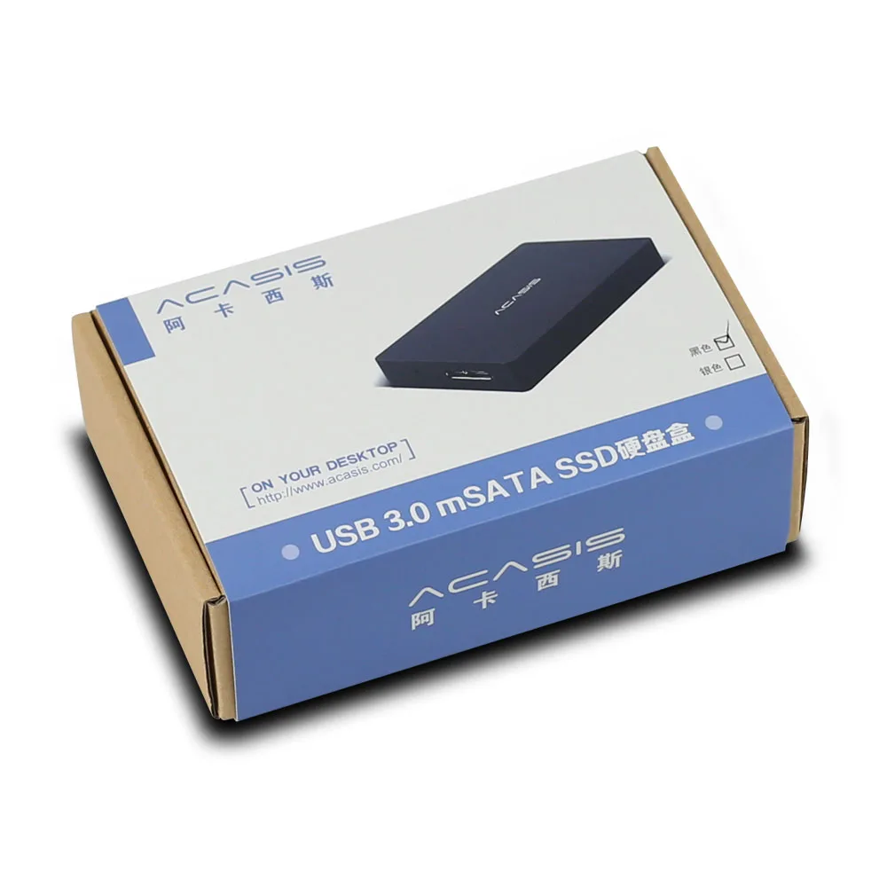 Acasis USB 3.0 SSD Алюминий 1153e чип 5 Гбит 1.8 дюймов msata внешний жесткий диск Корпуса для жёстких дисков Дело Box