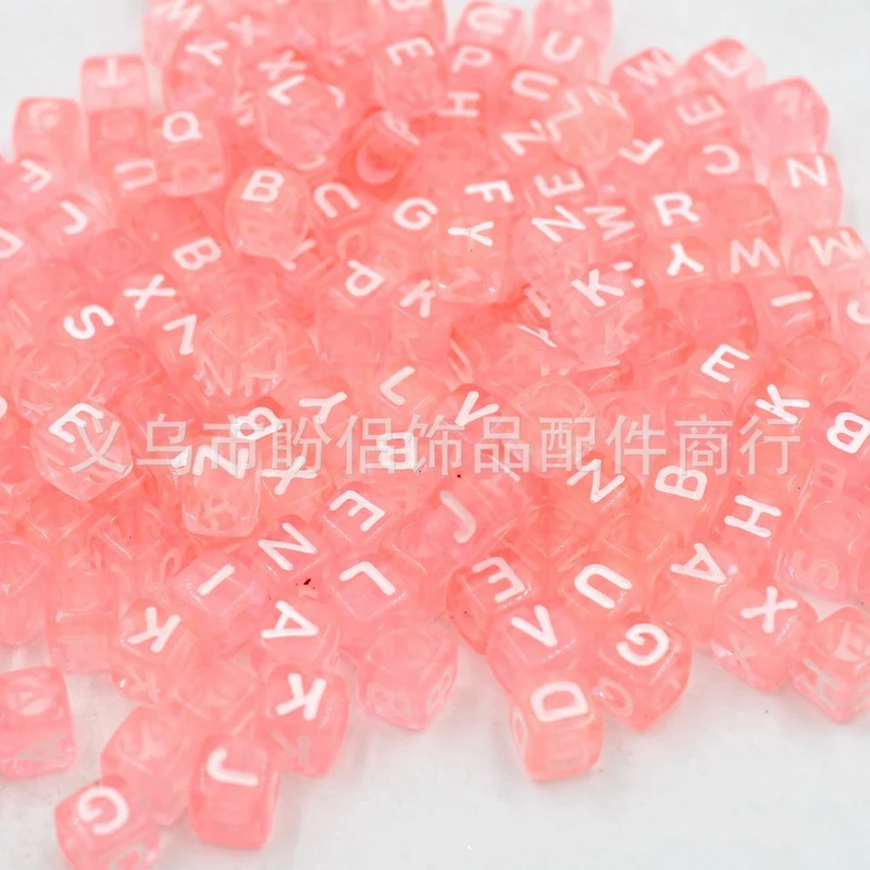 100 шт 6 мм A-Z DIY акриловый деревянный оригинальный квадратный цветной Алфавит
