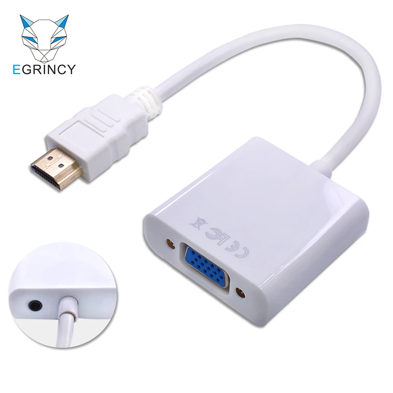 Горячие мужчин и женщин HDMI к VGA кабель конвертер адаптер с аудио кабели для ПК ноутбук планшет поддержка 1080P HDTV HDMI2VGA