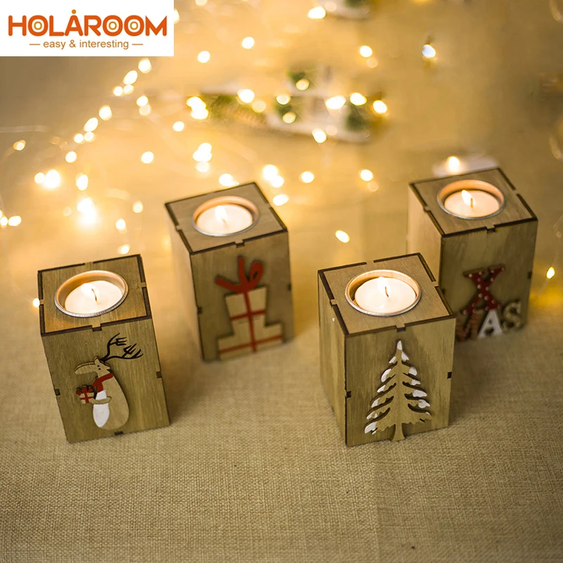 Новинка 2018 г. Деревянные Подсвечники подсвечники светильники винтажные для дома