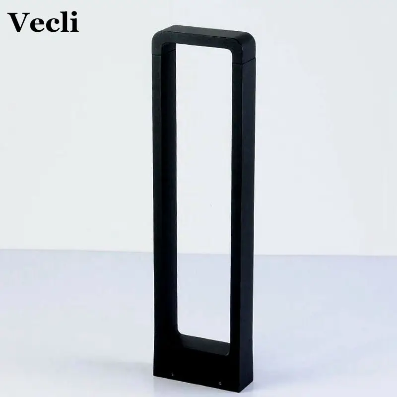 Sand black(60CM) Стиль водонепроницаемый светодиодный садовый светильник современный алюминиевый столб светильник для наружного двора вилла Пейзаж лужайка тумбы светодиодный светильник - Испускаемый цвет: Sand black(60CM)