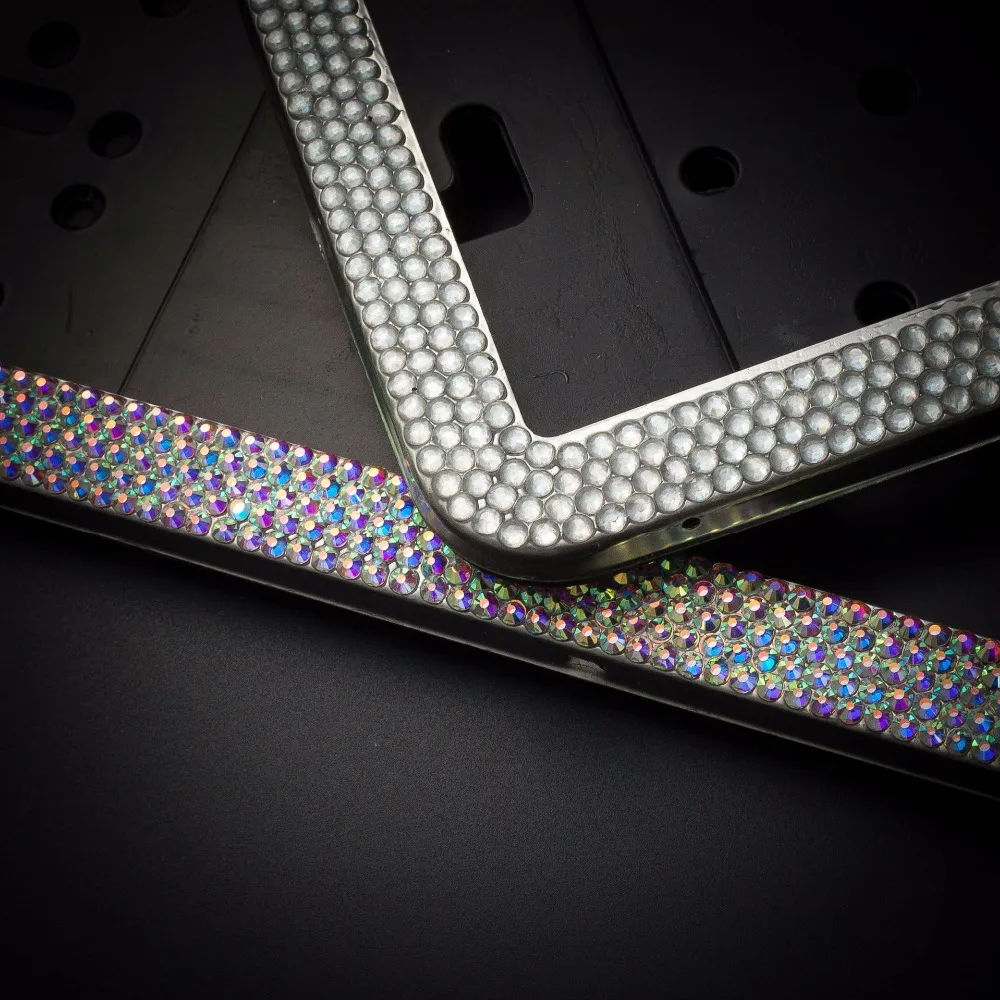 1 шт. рамка номерного знака с алмазной инкрустацией для европейского стандарта