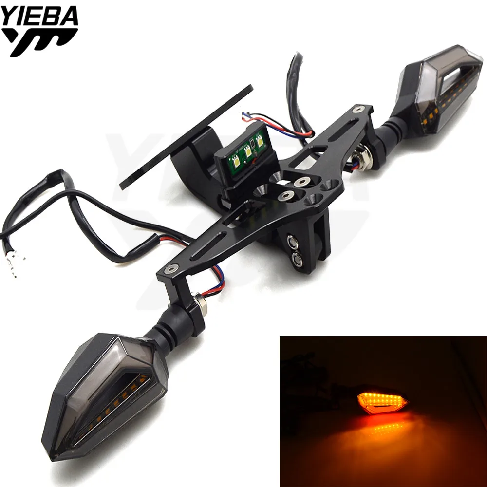 

Umiversal Motorcycle Bracket Licence Plate Holder TurnLight FOR MOTO GUZZI V7 RaceR V7 Stone/Special NORGE 1200/GT8V MGX21 GRISO
