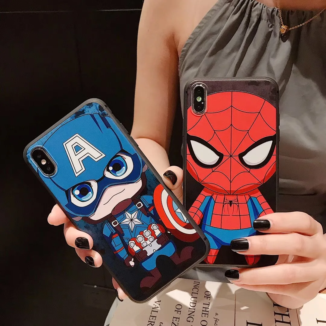 Мини мультяшный Марвел DC Человек-паук Железный человек Капитан Америка Супермен