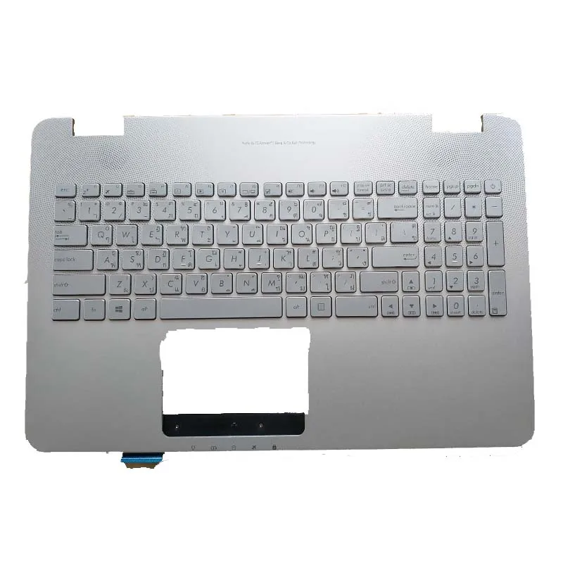 Ноутбук клавиатура рамка для ASUS G551 G551JW N551JM N551 N551J GL551J без тачпада двойной язык с подсветкой - Цвет: Silver Owen keyboard