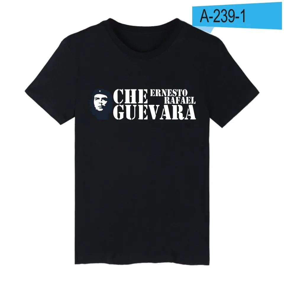 Black LUCKYFRIDAYF Che Guevara t-shirts printed summer sport men women t shirts casual o-neck tee shirt short sleeve t-shirt tops 4XL - Color: Black