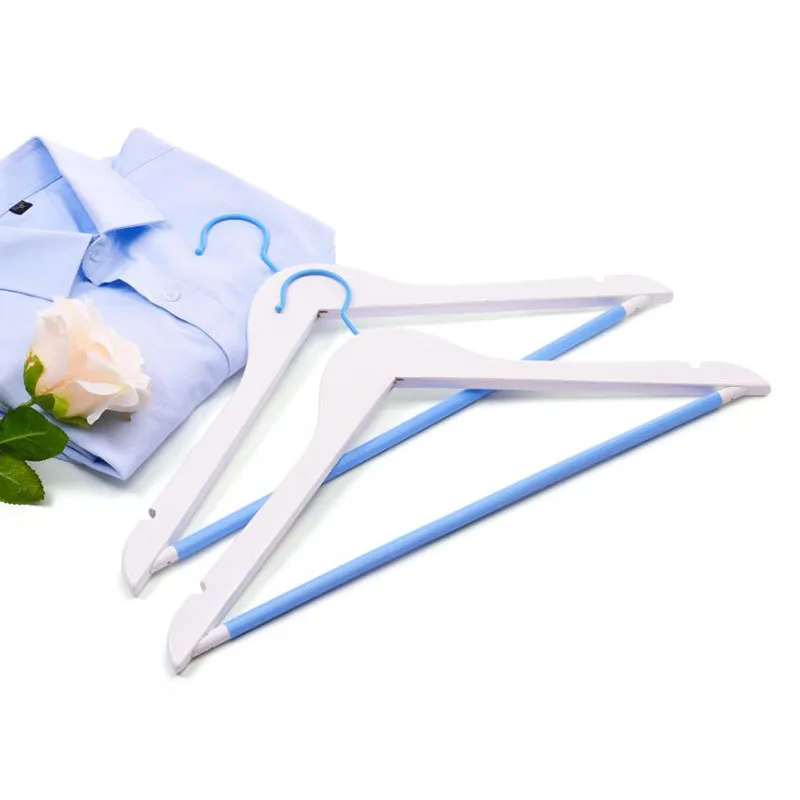 10 шт./лот белая деревянная вешалка для костюмов с штангой красивый цвет одежда