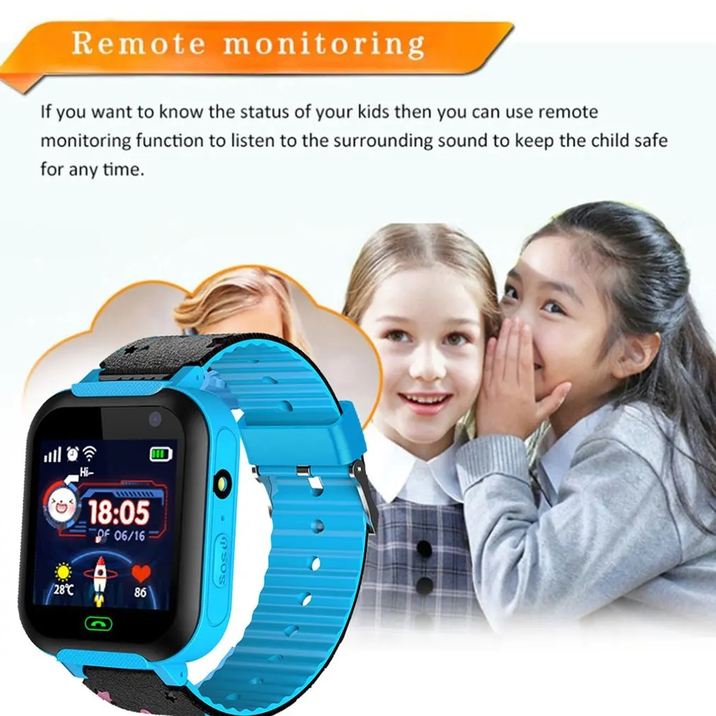 DS37 Positioning Anti Lost Children Smart Watches Kid Lighting SOS For IOS Android Smartband Baby Girl Boys Clock Gifts | Наручные часы