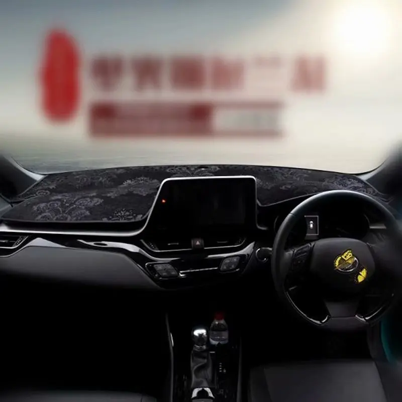 

Фланелевый коврик для приборной панели, крышка приборной панели, коврик в машину, аксессуары для Toyota Chr C-hr 2015 2016 2017 2018 2019 RHD