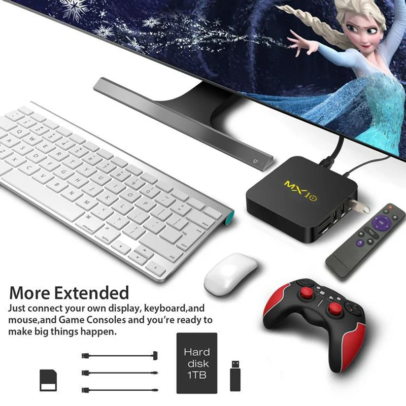 4 ГБ DDR4 32 памяти на носителе eMMC MX10 RK3328 Android 7.1.2 K HDR ТВ коробка 802.1.1 b/g/n WI FI LAN VP9 HDMI USB3.0|tv