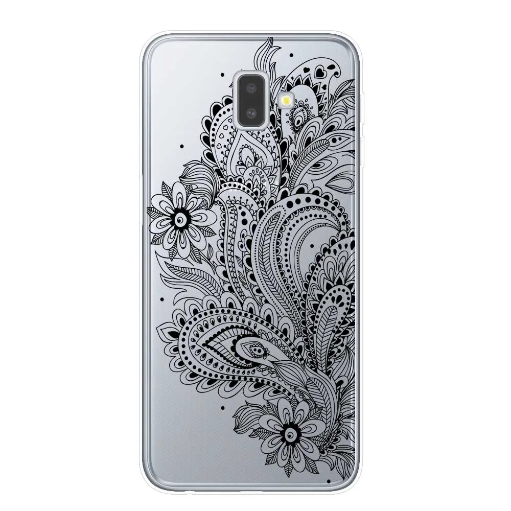 Сексуальный цветочный чехол для телефона, чехол для samsung J3, J5, J7,, J4, J6 Plus,, Note 8, 9, 10 Pro, чехол, кружевной цветок, мандала, чехол s Capa