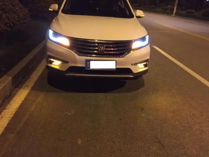 Галогенные аксессуары Запчасти лампа для укладки в сборе светодиодный Drl боковой сигнал поворота автомобилей Roewe Rx5 фары автомобиля в сборе