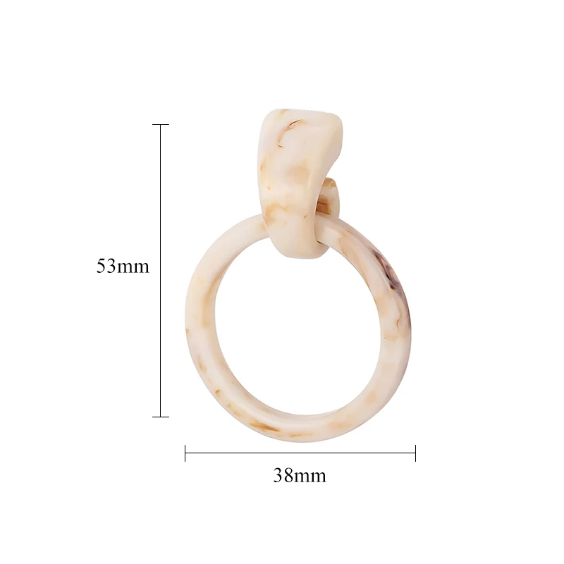 Round Resin Drop Earrings Green Beige Fashion Korean Simple Forwomen Temperament Gift Personality Acrylic Ear | Украшения и