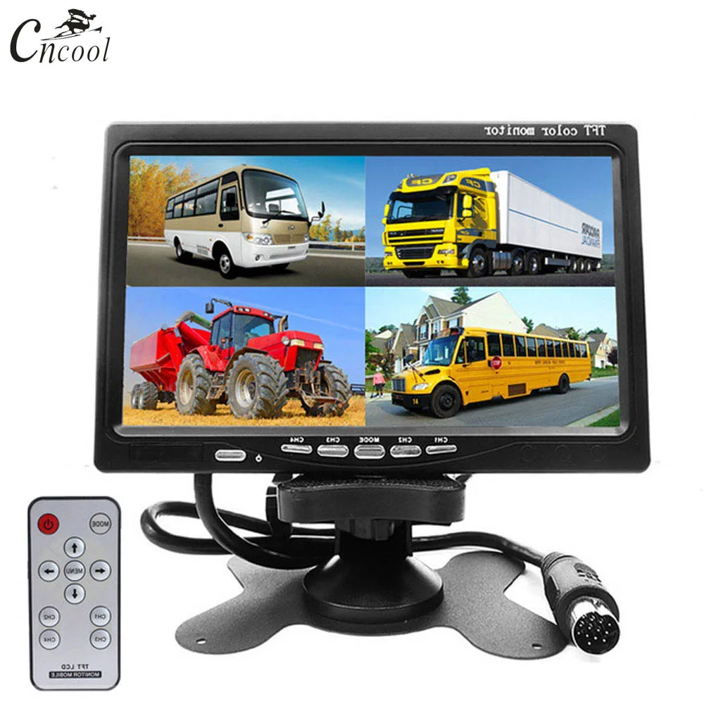 Cncool DC12V-24V 7 &quotlcd 4CH видео вход Автомобильный монитор для фронтальной камеры