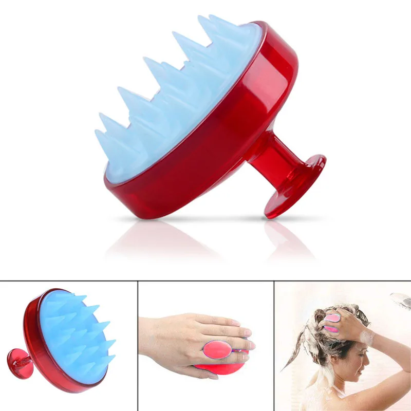 1 шт. силиконовая расческа для мытья волос|Массажные инструменты| |