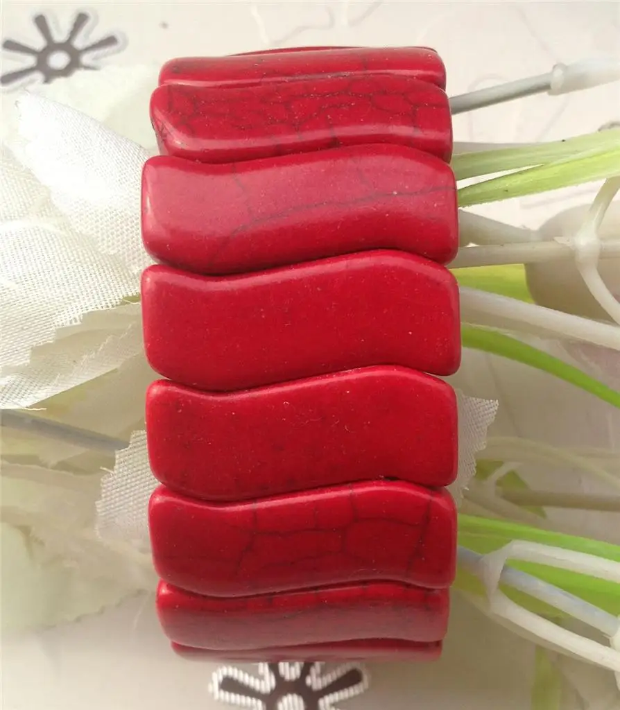 5-31 мм Красный Турция Камень эластичный веревка браслет 7 5 ''очаровательно!