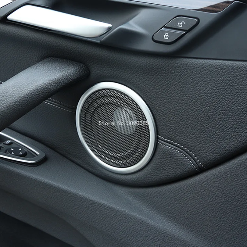 COLLBT 4Pcs ABS Chrome Door Speaker Ring Trim Sticker Interior Accessory For BMW X1 f48 2016 2017 Car Styling | Автомобили и